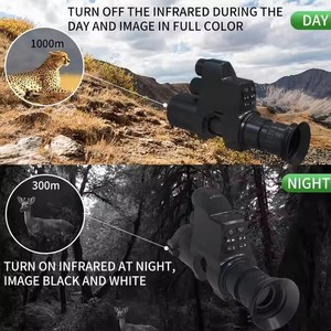 แว่นตาไนท์วิชั่นสำหรับผู้ใหญ่กล้องตาเดียวติด HD กล้องไนท์วิชั่น NVG ระยะมองเห็น300เมตรสำหรับล่าสัตว์ตั้งแคมป์ NV4A - Product Image 3