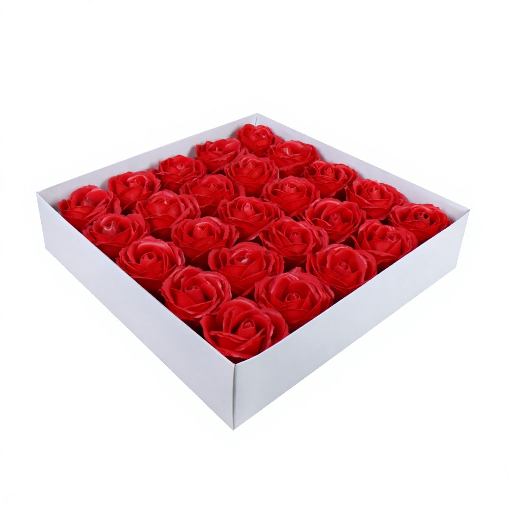 Five-layer rose head-bright red