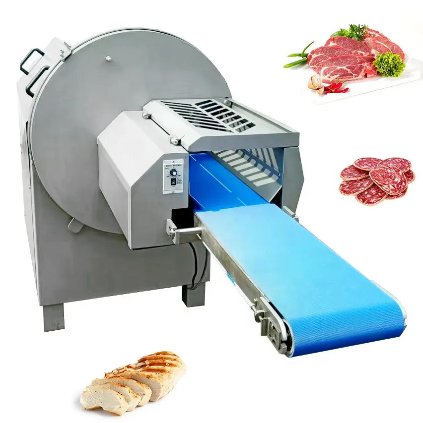 Cortadora de carne congelada comercial completamente automática Cortadora de carne de res congelada Máquina rebanadora de carne