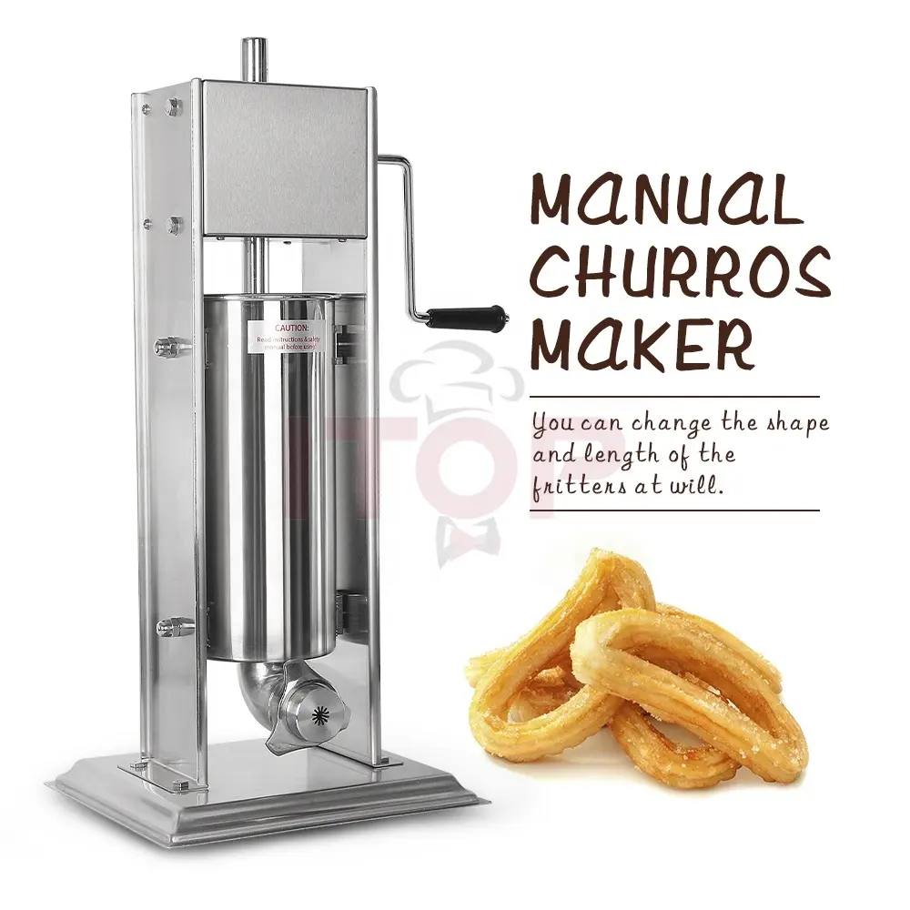 دليل 5L churros آلة إسبانيا صانعة حلوى الدونات Churros آلة الهراء التجاري آلة السجق