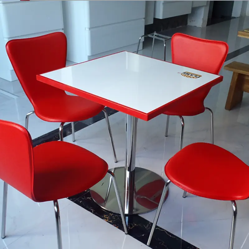 Pure Acrylic Solid Surface Stone Dinning Table Chairs Set for Coffee Shop