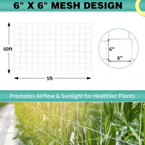 6&quot; Heavy Duty <strong>Trellis</strong> Mesh Garden <strong>Netting</strong> for Climbing Plants, Use for <strong>Tomatoes</strong>, Cucumbers, Peas, Grape Racks - Product Image 5