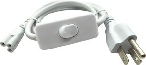 T5 T8 ขั้วต่อสายไฟ LED สายไฟ LED ท่อไฟต่อสายไฟพร้อมเปิด/ปิด - Product Image 4