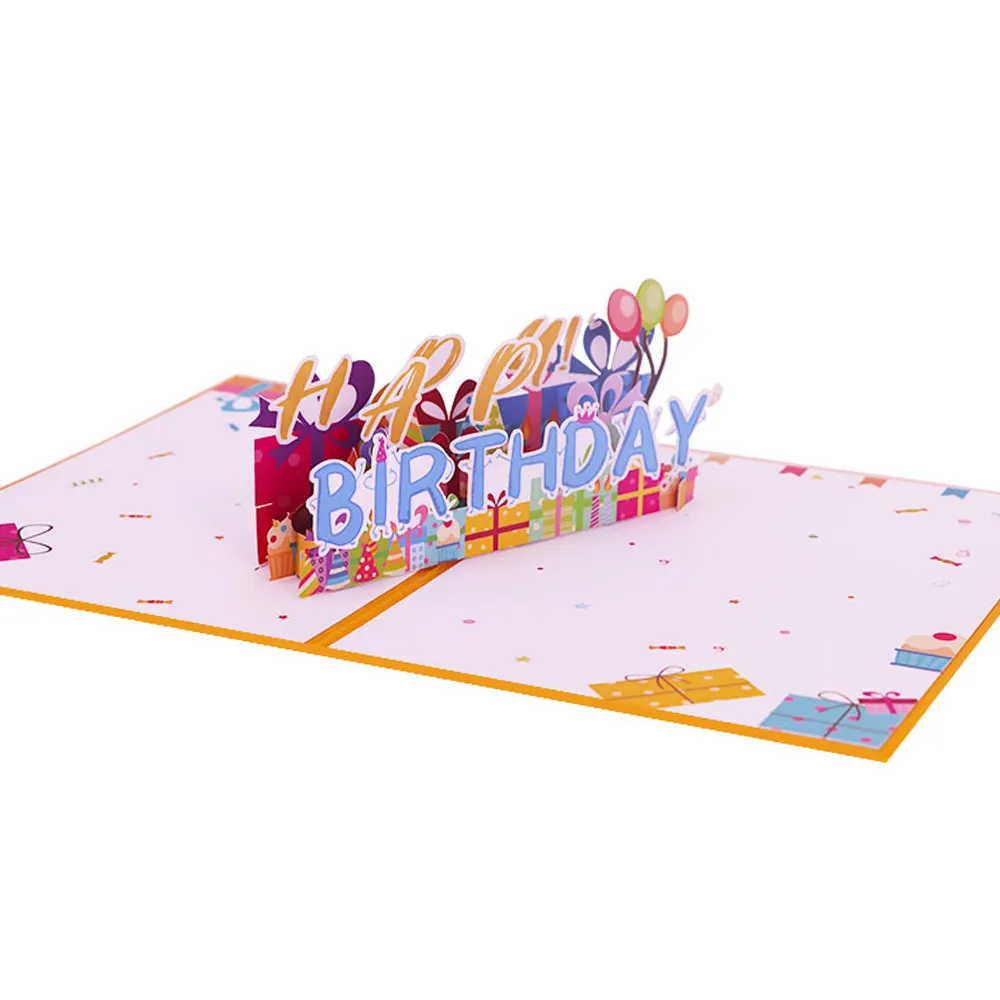 3D Pop Up Buon Compleanno Carte Personalizzate Biglietti di Auguri