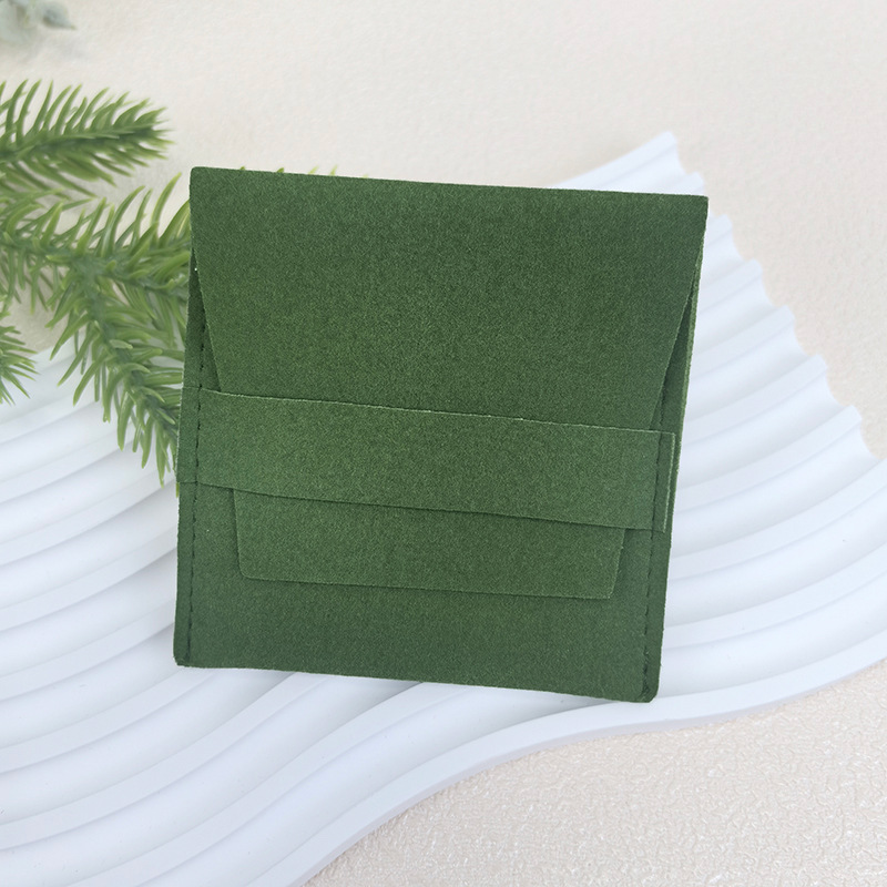 Verde scuro - - sacchetto per gioielli (8*8 senza logo)