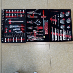 Chất Lượng Cao 158 Pcs Tự Động Sửa Chữa Công Cụ Thiết Lập 1/4 1/2 Hexagon Ổ Cắm <span class=keywords><strong>Spark</strong></span> Plug Ratchet Cờ Lê Công Cụ Xe Đẩy Tủ Tay OEM - Product Image 4