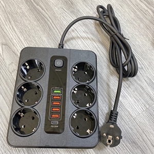 Surge Protector EU Power Outlet 6AC Outlet <strong>6</strong> USB Port Power Strip Charging Station Extension <strong>Socket</strong> for Home Office - Product Image 6