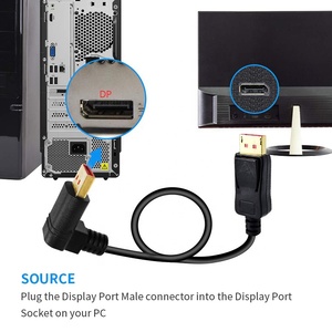 90 Degree Right Angle 14 Version Audio Video Computer Gaming Displayport DP to DP Cable 8K 60Hz 4K Customize 1M 1.5M 2M 3M 5M - Product Image 5