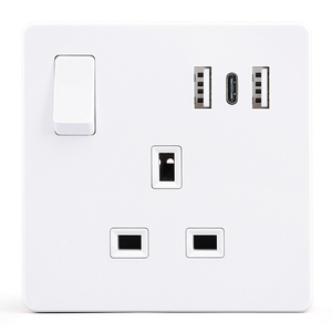 雷神13 A 3针2usb C型英国标准电气项目开关插座双英国Usb C型墙壁插座 - Product Image 6