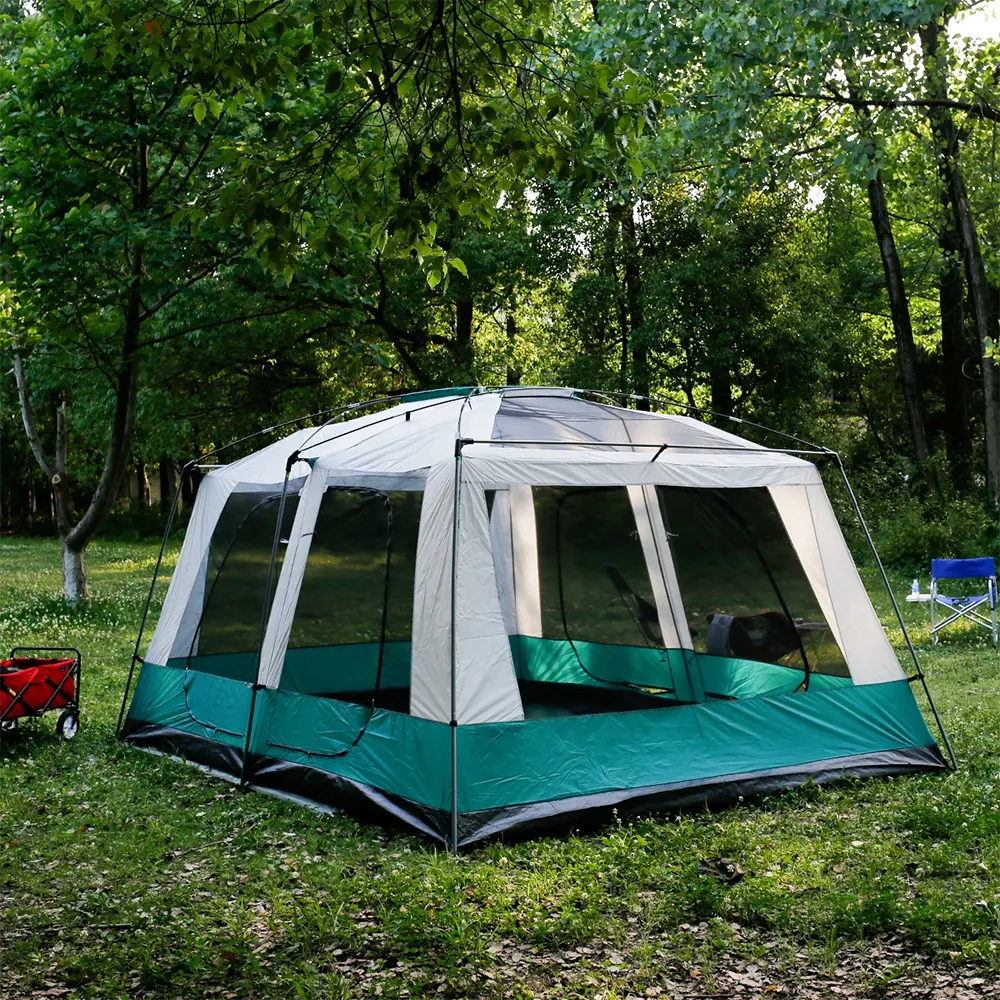 고품질 8-10 사람 가족 하이킹 야외 방수 캠핑 텐트 텐트