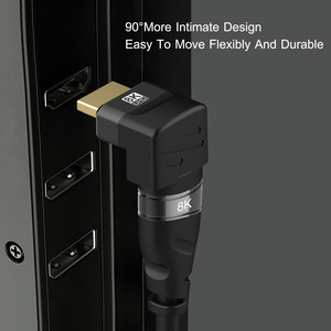 Fábrica oem odm 8k HDMI macho a hembra de ángulo recto 24K chapado en oro 8K 2,1 convertidor de HDMI para computadora 8k 2,1 adaptador HDMI - Product Image 4