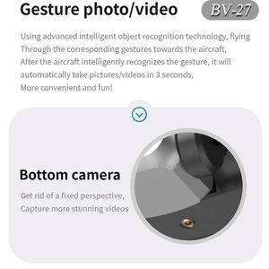 โดรนสี่ใบพัด BV27องศา,กล้องมืออาชีพ4K กล้อง HD คู่หลีกเลี่ยงสิ่งกีดขวาง WiFi Fpv พร้อมระบบไฟ LED แสดงโดรน - Product Image 4