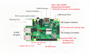 Modello Raspberry Pi 3B + 3B Plus, RASPBERRY PI 3 modello B + nuovo Computer originale Mini PC 4 Core Pad di sviluppo con elenco WIFI BOM