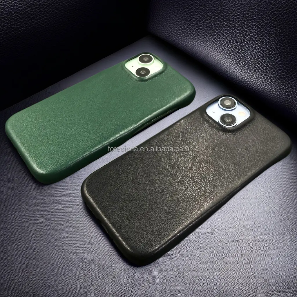 Durable Anti-Fall Genuine Leather Phone Case Anti-Slip Glossy Noble Mobile Phone Cases 16 Pro 15 Pro Max 14 Pro 13 12 11 pro max