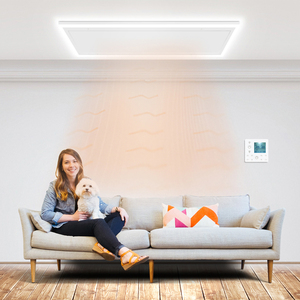 Çevrili LED ışık kızılötesi ısıtma tavan ısıtıcı kolay kurulum 2-in-1 ev radyant elektrikli isıtıcı ısı paneli plaka - Product Image 1