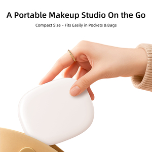 Nhỏ gọn nhỏ món quà nhỏ Vanity bảng gấp đèn LED cầm tay cầm Túi trang điểm gương 5x Magnifying - Product Image 6