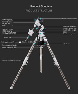 Maxvision天体望遠鏡三脚EXOS-2赤道マウント2インチ鋼三脚、GOTOとSkywatcher HEQ5 22031に相当 - Product Image 4
