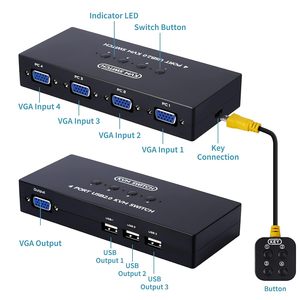 VGA <strong>KVM</strong> <strong>Switch</strong> 4 Port, USB VGA <strong>KVM</strong> Switcher for 4 Computers Share <strong>1</strong> Monitor <strong>3</strong> USB Devices Keyboard Mouse Scanner Printer