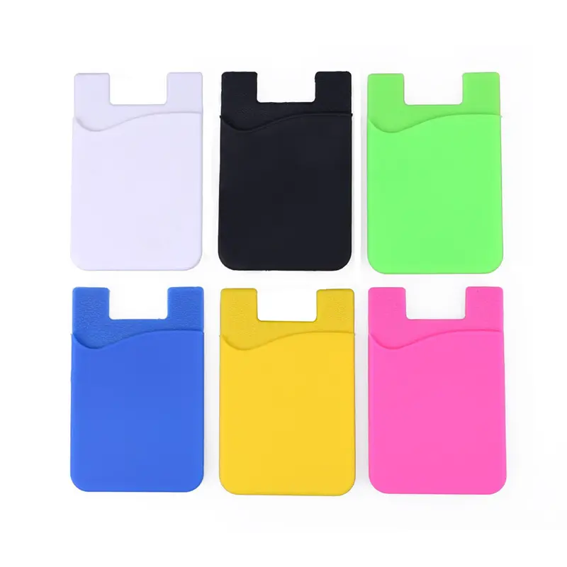 Biểu tượng tùy chỉnh in 3M dính thẻ tín dụng ID chủ Silicone điện thoại di động Wallet trường hợp cho chương trình khuyến mãi