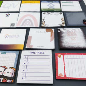 Tùy chỉnh 3x3 Die cut Shape Pocket kích thước khách sạn nhỏ bằng văn bản notepad nghiên cứu dính ghi chú Memo Pads với in ấn công ty Logo - Product Image 2