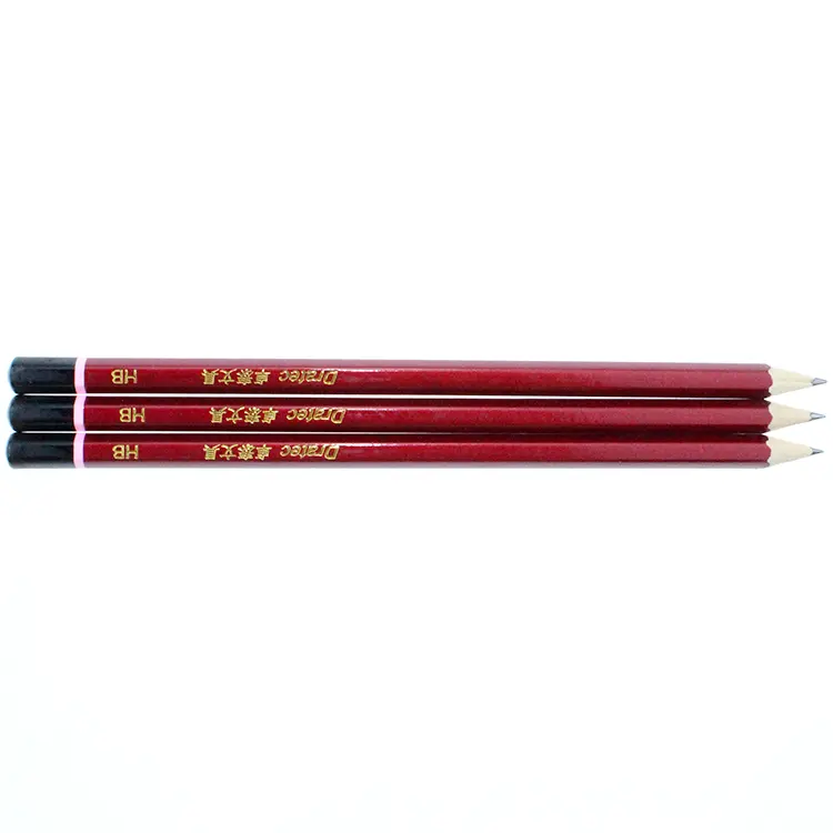 Sechseckiger HB-Bleistift Schwarzes Graphit-Blei mit Dip-End-Holz Red Barrel Pencils Office Use Pencil