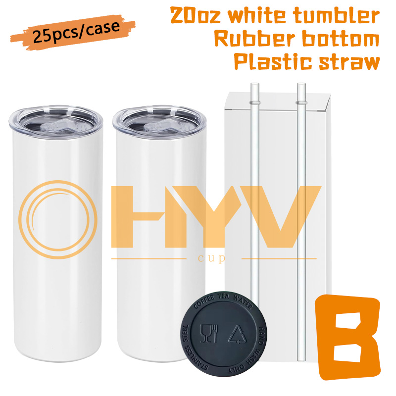 20oz tumbler with rubber bottom