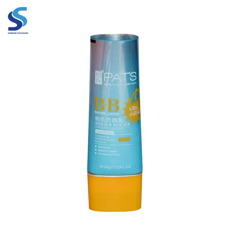 OEM empty BB Cream Sunscreen Lotion Cosmetic Packaging Tube Laminated ABL Tube Newest Factory Hot Sale 30ml 40ml 50ml Flat Tube