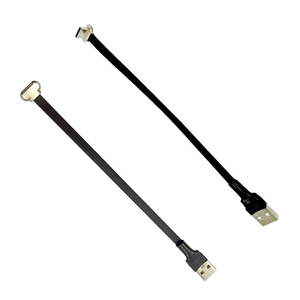 USB A To 90องศา Type C 20ซม. USB 2.0 FPV,สายชาร์จ FPC ยืดหยุ่นแบนบางเฉียบสำหรับ FPV