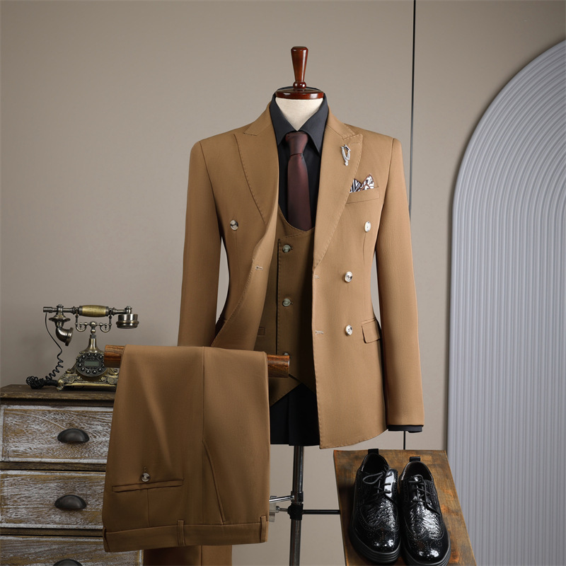 Giallo (abito + gilet + pantaloni eleganti)