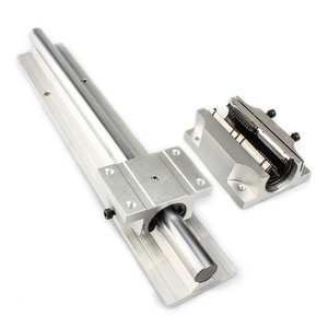 Rodamiento lineal redondo de aluminio CNC, riel de guía SBR12 con bloque de deslizamiento lineal SBR12UU SBR12LUU - Product Image 1