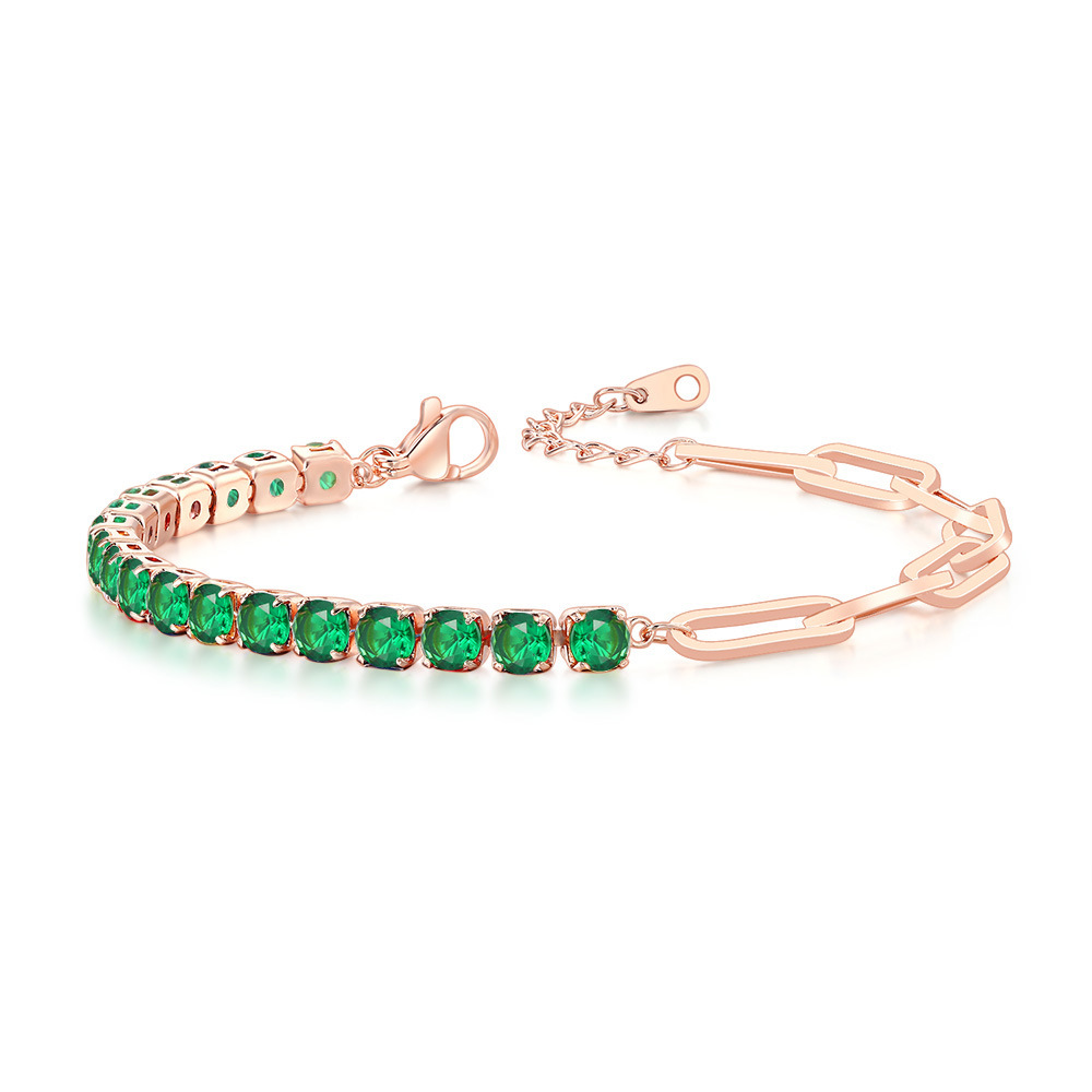 4mm rose gold malachite