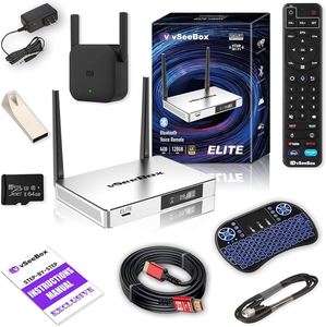 在庫vSeeBoxエリートバンドル8K HD-MI、64GBカード/ドライブ、WiFiエクステンダー、キーボード - Product Image 4
