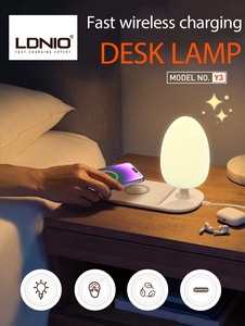 LDNIO Y3 15W hızlı şarj 3 1 çok fonksiyonlu telefon kablosuz şarj RGB gece işık lambası ile iPhone apple 15 14 pro max - Product Image 2