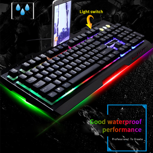 G700 kablolu oyun klavyesi RGB arkadan aydınlatmalı 104 tuşlu klavye ile telefon tutucu Win XP/7/8/10/Mac 10.2 ve üstü için uyumlu - Product Image 2