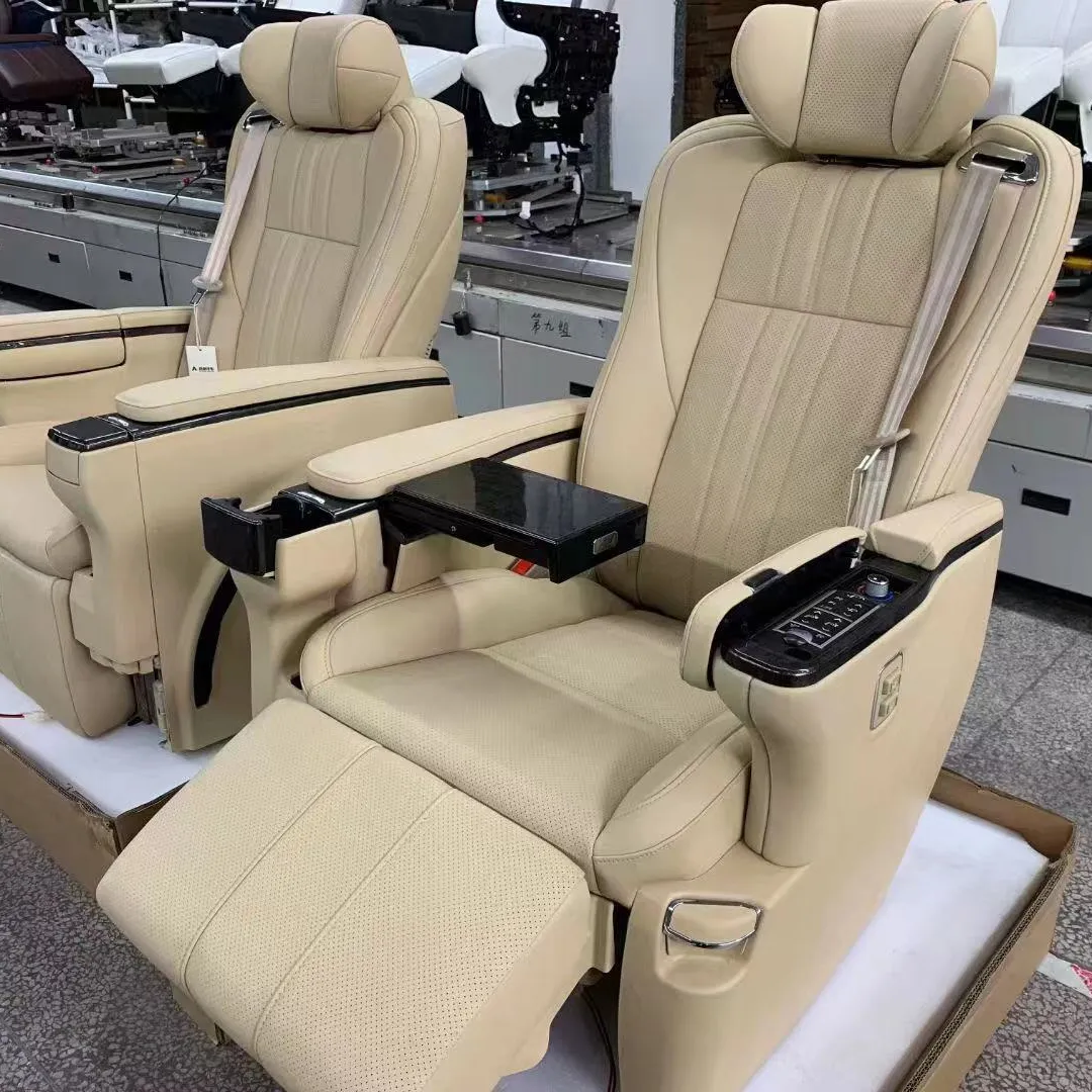 Asiento eléctrico de cuero para coche, asiento de lujo con pantalla táctil para Vito, Vclass, Metris, Sprinter, Alphard, Vellfire, novedad de 2023