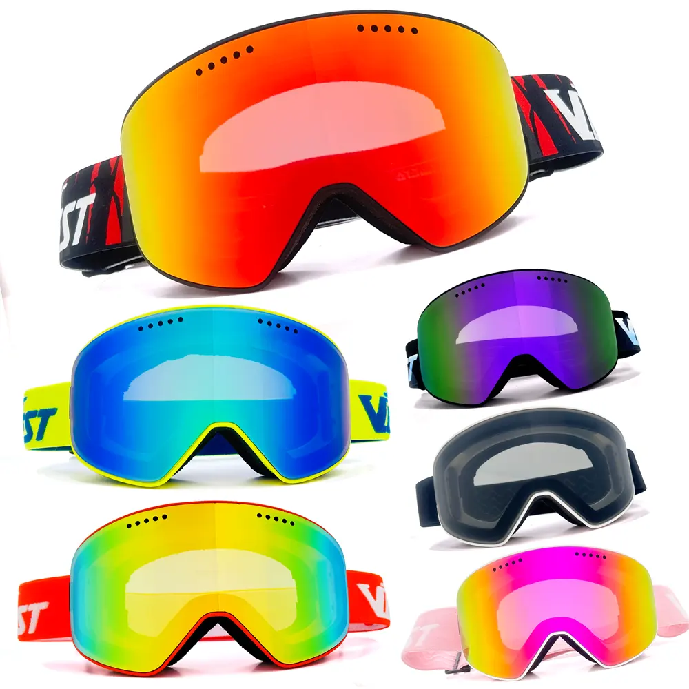 Óculos de ski anti-nevoeiro anti-ultravioleta para esportes ao ar livre, óculos de proteção personalizados para snowboard, óculos anti-nevoeiro e cego