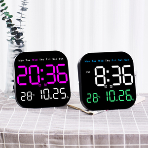 Hot Selling Fernbedienung Kunststoff Wecker Woche Datum Temperatur DST LED Digitale elektronische Wanduhren für Hotel - Product Image 3