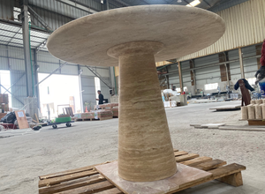 Hzx độc đáo Vòng thiết kế phong cách cổ điển nodic đồ nội thất nhà Vòng đá tự nhiên travertine bên bảng travertine bàn ăn - Product Image 3