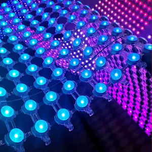 Flessibile LED tenda rete costruzione sfondo Mesh schermo per la pubblicità trasparente Video parete esterna su misura IP67 - Product Image 4