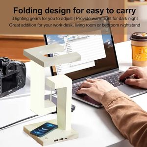 Wireless <strong>Charging</strong> Reading Desk Light Magnetic Floating Levitation Table <strong>Lamp</strong> for Bedroom Study Office Decor - Product Image 4
