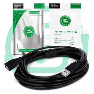สาย USB สีดํา 10M 2.0 ส่วนต่อขยาย USB ชายกับหญิงสายเคเบิลข้อมูลสาย M/F Extender - Product Image 5