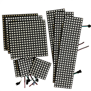 WS2812B RGB гибкая светодиодная панель матричный экранный модуль 8x8 16x16 32x32 пикселей индивидуально адресуемое управление приложением DC5V