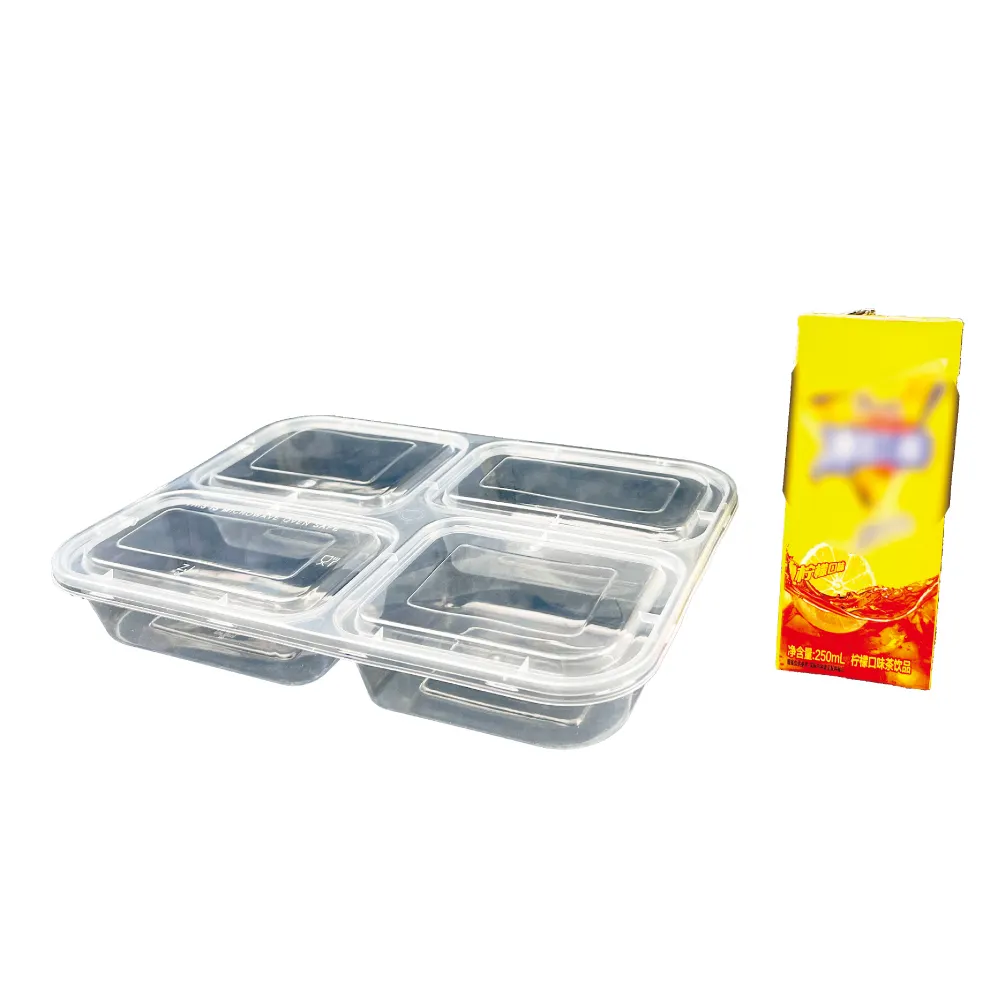 Caixa de comida reciclável descartável, recipiente para comida, recipiente micro-ondas para restaurante, caixa de almoço, caixa de refeição descartável, atacado de fábrica