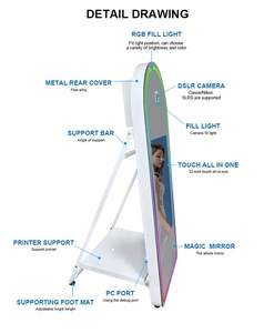 2023 Latest Trend Flight Case for Mirror Photo Booth Full Length Mirror Retro Magic Mirror Photo Booth for <strong>Selie</strong> - Product Image 3