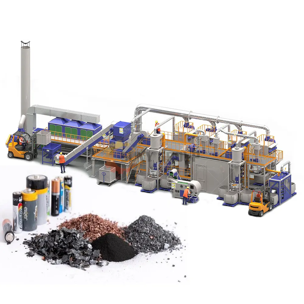 Nieuwe Technologie 300Kg Tot 3000Kg Per Uur Afval Auto 'S Lithium Batterij Recycling Plant Prijs