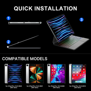 Funda con teclado para Ipad Pro 12,9 2022 11 12 9 6th Funda magnética para Ipad Air 5 4 10th Generation 10,9 5th 4th Gen 2021 Cover - Product Image 6