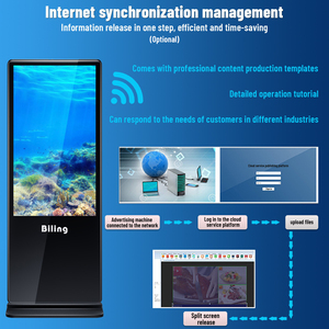 Señalización digital LCD interactiva de pie de 55 pulgadas con software CMS para publicidad por control remoto - Product Image 3