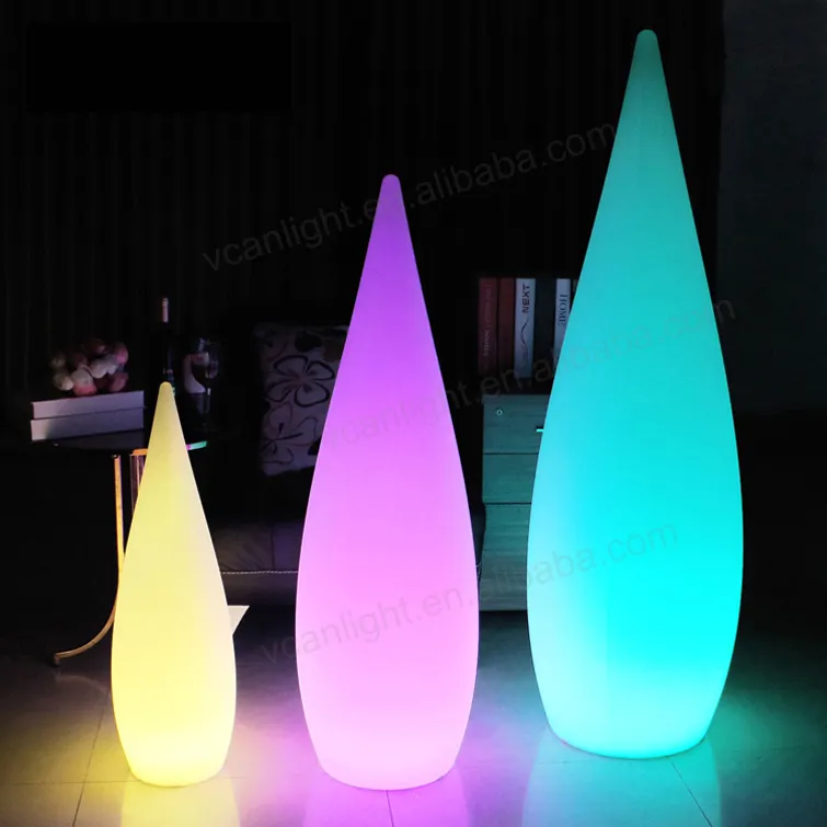 Decoración luz aluminio LED colores luz interior recargable lámpara de pie para comedor