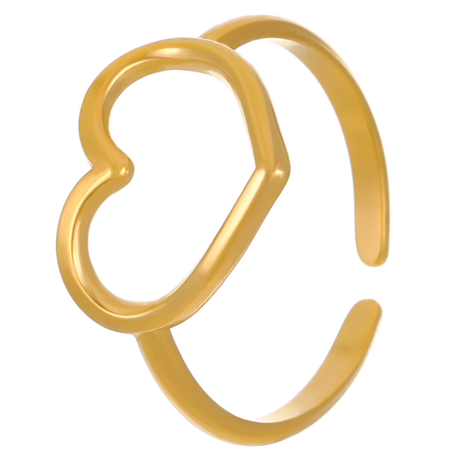 16 coeur découpé en or véritable 18 carats 3058