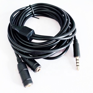High Quality Customizable <strong>1</strong> <strong>Input</strong> 2 <strong>Output</strong> 3.5mm Stereo <strong>Audio</strong> <strong>Splitter</strong> PVC-Coated Aux Cable with Coaxial Type - Product Image 2